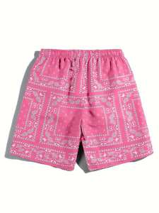 <b>Men's</b> Plus Size XS High Quality Shorts Breathable High Street Style Custom Logo Sublimation <b>Bandana</b> Print Solid Pattern Summer - Product Image 4