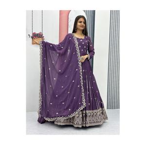 Robe de travail de séquence de 7mm de broderie lourde de qualité supérieure et ensemble Dupatta pour femmes vêtements de mariage à vendre - Product Image 1