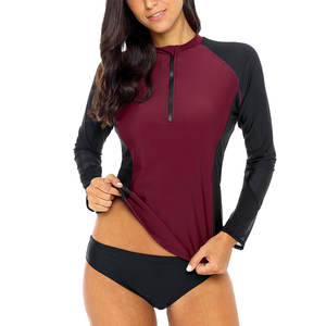 Professionally Manufactured Top Design <b>Women</b> <b>Rash</b> <b>Guards</b>-Anti-UV Breathable UPF50+ Quick Dry 100% High Quality - Product Image 5