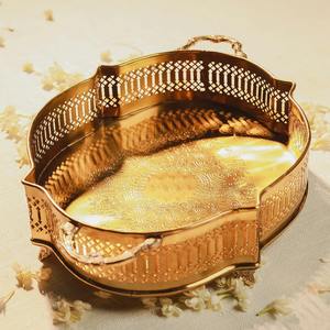 Plateau de service pour décoration d'événements, plateau décoratif de style européen, plateau de décoration d'intérieur vintage classique - Product Image 2