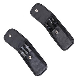 Juego de pinzas para cejas con estuche de viaje de cuero PU de primera calidad-Kit profesional de acero inoxidable y pinzas altas para cejas - Product Image 3