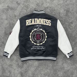 2025 Varsity Veste pour Hommes Letterman Veste Baseball Jersey Applique Broderie Hommes Vestes polaire corps en cuir manches - Product Image 2