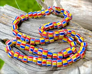 Accessoires de collier de haute qualité bricolage fait à la main-tailles assorties perles de verre de cristal rondes mélangées en vrac toutes les couleurs - Product Image 3