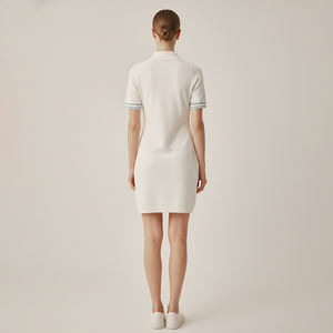 Abito Polo Estivo da Donna a Linea A, Asciugatura Rapida, Manica Corta, per Golf e Tennis, in Maglia - Product Image 4