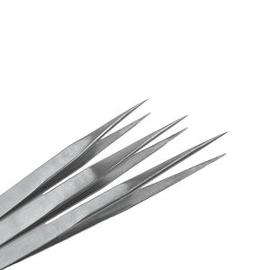 Pinzas para pestañas de acero inoxidable al por mayor, herramientas para hacer joyas con punta gruesa, pinzas de uso múltiple - Product Image 2