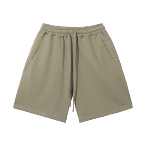 กางเกงขาสั้นผ้าฝ้ายแท้ 380 กรัม รุ่น High Street สำหรับผู้ชาย ผ้าสองชั้น ทรงหลวม มีเชือกผูกเอว สไตล์ลำลอง เหมาะสำหรับฤดูใบไม้ผลิและฤดูร้อน สตรีทแวร์ - Product Image 3