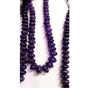 6 brins d'améthyste naturelle lisse plaine 14-16mm Rondelle Melon perles lisses 3160 cts pierres précieuses sculpture 16 pouces US $222 pour tous - Product Image 4