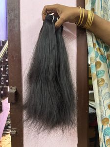 Extensiones de cabello Remy virgen de templo indio recto Natural de alta calidad, extensiones de cabello de donante único crudo sin procesar - Product Image 3
