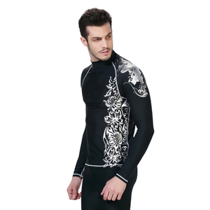 High Quality OEM Compression Long Sleeve Gym Rash Guard Anti-UV Quick Dry 100% Polyester Custom Logo Digital Sublimation - Product Image 3