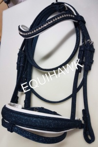 BRIDA DE CABALLO DE CUERO BRILLANTE LIGERO CON RIENAS BRILLANTES HEBILLAS DE ACERO INOXIDABLE/BRIDA DE CABALLO DE CUERO CON BRILLO - Product Image 4