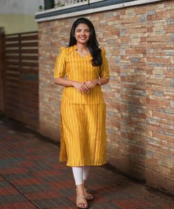 ผ้า Chinon kurti สำหรับเด็กผู้หญิงชุดลำลองพิมพ์ลายดีไซน์สวมใส่สบาย - Product Image 6