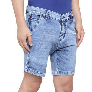 Lightweight Wholesale 100% Cotton Solid <b>Men</b> <b>Jeans</b> Shorts Comfortable <b>Elastic</b> <b>Waist</b> Quick Dry Casual for Online Sale - Product Image 5