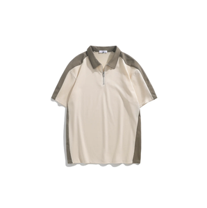 2024 camisetas polo de alta calidad para hombre 100% algodón transpirable Delgado cremallera cuarto cuello manga corta impreso polos en blanco - Product Image 5
