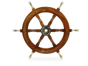 Eco-Friendly Wooden <b>Ship</b> <b>Wheel</b> for Wall Hanging Modern Design Round Shaped Home Decoration From India - Product Image 3