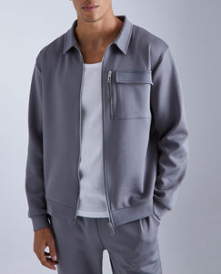 Conjunto Deportivo Personalizado al por Mayor, con Bloques de Color, Cremallera, Algodón, Estilo Holgado, Sudadera con Capucha y Pantalones Deportivos para Hombre - Product Image 3