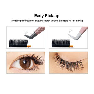 Pinces à cils professionnelles en acier avec logo personnalisé et poignée antistatique pour extensions de cils - Service OEM/ODM - Product Image 6