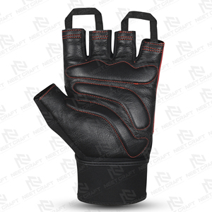 Gants d'haltérophilie en cuir de style unique de marque de distributeur personnalisés à vendre à des prix raisonnables dans différentes tailles - Product Image 3