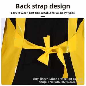 Wholesale Fashionable Hi Visibility Workwear Bib <b>Apron</b> Set <b>Waterproof</b> Oil Proof Sleeves Oeko-Tex Certified for Seafood Kitchen - Product Image 2