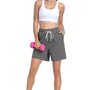 Pantalones cortos atléticos transpirables de cintura alta para correr para mujer, pantalones cortos de Yoga de secado rápido con bolsillos anchos, ropa de gimnasio, pantalones cortos de verano para mujer - Product Image 1