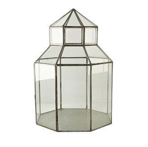 <b>Candle</b> Lantern Antique Finished Terrarium Glass <b>Candle</b> Holder with Antique Finished Rectangle Shape Wedding Table Decoration - Product Image 4
