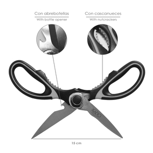 Forbici da Cucina con Lame in Acciaio Inossidabile, Manici Ergonomici in TPR e Fodero Protettivo - Product Image 5