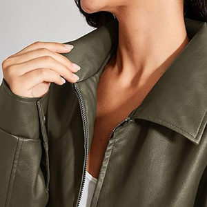 Veste de moto en cuir vintage surdimensionnée pour femmes en gros à vendre Disponible dans toutes les couleurs - Product Image 5