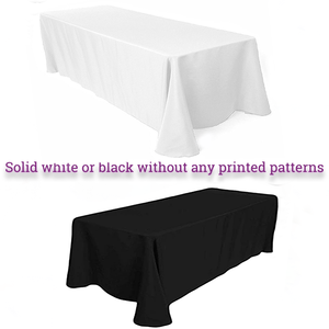 Polyester-Tischtuch günstig individuelles Logo offener Rücken Vorhang Tischwurf für Messe - Product Image 6