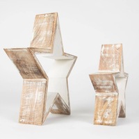 Sculpture d'art en métal et bois Mélange unique de design moderne et de charme rustique Pièce parfaite pour Noël et décoration intérieure
