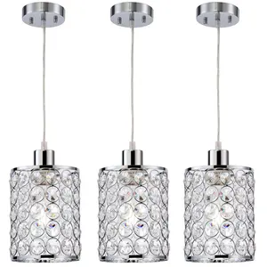 Lámpara colgante perfecta para el hogar, Hotel, sala de estar, iluminación, uso de decoración, luz de techo colgante, Cuenta de cristal chapada en plata - Product Image 1