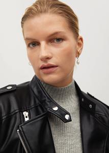 Chaqueta de Cuero Genuino para Mujer, Estilo Vintage, Acolchada y Transpirable, con Estilo Retro, Chaquetas de Motociclista - Product Image 4