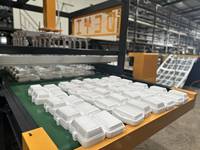 Machine de fabrication de contenants alimentaires en mousse PS - Machine de thermoformage sous vide pour boîtes à pizza jetables, barquettes et contenants à emporter en plastique
