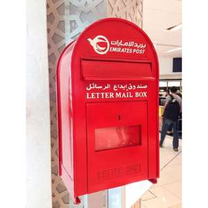 North Pole Letter Box Christmas Holiday Decorative Metal Posts Mails Newspaper Magazines Receiving Case Outdoor Public Post Box - Product Image 4