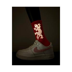 Calzini al Neon Unisex lucertola fantasia arancione notte - Product Image 2