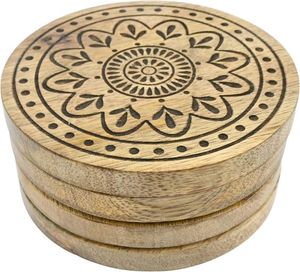 Posavasos de madera de mango hechos a mano a precio atractivo con posavasos de utensilios de cocina para vajilla y uso de mesa - Product Image 2