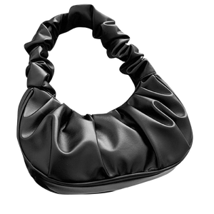 กระเป๋ามินิคลาวด์ที่ได้รับแรงบันดาลใจจากดีไซน์เนอร์สำหรับผู้หญิงหรูหรากระเป๋าถือหนัง PU มีที่จับจับ ruched กระเป๋าสะพายขนาดเล็กสำหรับบูติก - Product Image 1