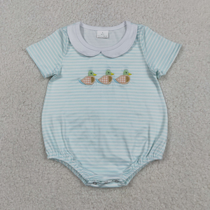 ชุดเสื้อผ้าเด็กทารกปักลายเป็ดลายทางสำหรับล่าสัตว์ ชุดรอมเปอร์ - Product Image 2