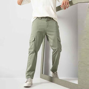 Pantalones Cargo de calidad superior para hombre Pantalones DE TRABAJO DE último diseño Tasa al por mayor 100% Pantalones Cargo de tela de algodón para hombre - Product Image 5