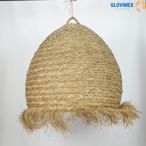 Lámpara colgante de mimbre hecha a mano Vietrustic, lámpara de algas marinas, lámparas de sombra en la sala de estar - Product Image 5