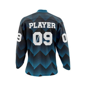 Camisetas de Moda Urbana al por Mayor, Camisetas Personalizadas con Estampado por Transferencia de Calor, Camisetas de Hockey de Malla Estampadas de Manga Larga, 100% Poliéster - Product Image 5