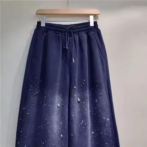 Haute qualité nouveau personnalisé unisexe strass à capuche pantalon hommes strass survêtement jeunes ensembles Design mode Streetwear - Product Image 4