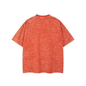 Kivotech venta al por mayor ligero 100% algodón hombres ácido lavado Streetwear camiseta con media manga - Product Image 2