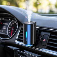 Mini humidificateur d'air de voiture 3 modes 10 ml, diffuseur intelligent de brume froide pour voiture, diffuseur rechargeable intelligent pour voiture avec 1 parfum