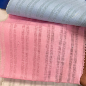 Tela de algodón polivinílico de rayas de algodón de lino de 58 pulgadas de ancho | Material Premium para la fabricación de camisas de exportación internacional - Product Image 3