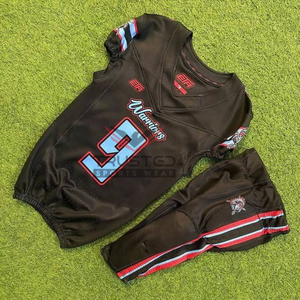 Nuevo Uniforme de Fútbol Americano de Diseño Superior, Uniforme de Manga Corta, Tela Personalizada, Sublimación, Diseño Personalizado, Servicio OEM ODM - Product Image 2