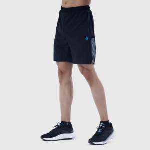 Shorts de basketball PowerWick noirs confortables en 100 % polyester avec taille élastique, style sportif - Product Image 1