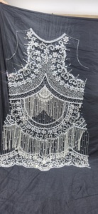 ชุดเดรสราตรีผ้าเรยอนป้องกันไฟฟ้าสถิตย์ลูกปัดปักเลื่อมปักลายลูกไม้แอฟริกันสำหรับงานปาร์ตี้ชายหาด - Product Image 2