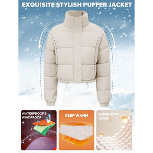 <b>Women</b> 2026 <b>Winter</b> <b>Padded</b> Short <b>Coat</b> Wear Zipper Jacket Stand Collar Warm Lady Solid Color Outwear Puffer Casual outdoor jacket - Product Image 3