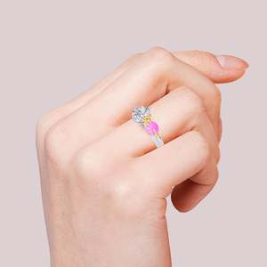 Jeulia Hug Me at My Own Pace Two Tone Snail Sterling Silver Ring - Product Image 4