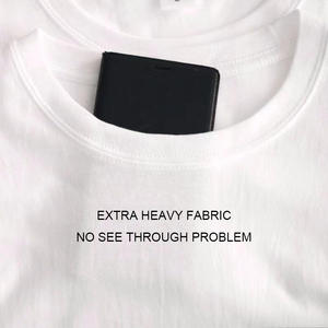 GOTS White T Shirt 300GSM Oversized Heavyweight T-shirt for Men Cotton 100% Cotton <b>Printer</b> Custom DTG Embroidery - Product Image 5