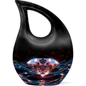 Urnas funerarias de entierro de metal decoradas con lágrima, memoriales, urna de cremación de recuerdo con acabado brillante personalizado del exportador indio - Product Image 1